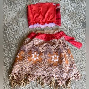 Halloween Costume Moana Princess Dress Up Outfit size 4-6X